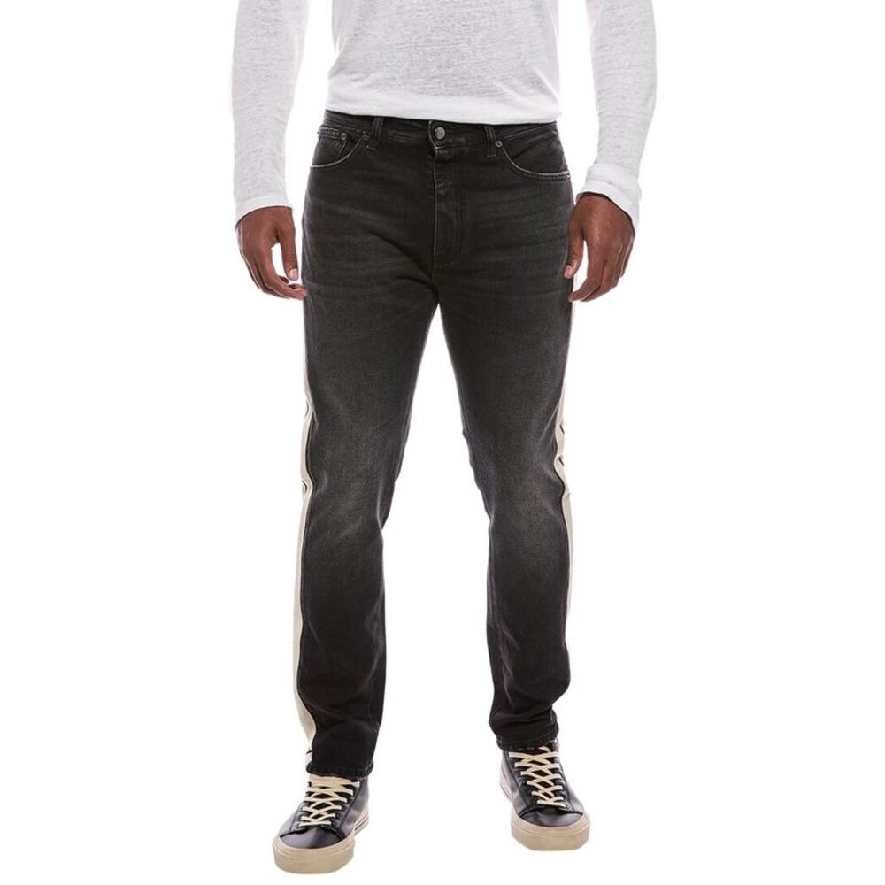 Palm Angels Mens  Dark Denim Pant, Black